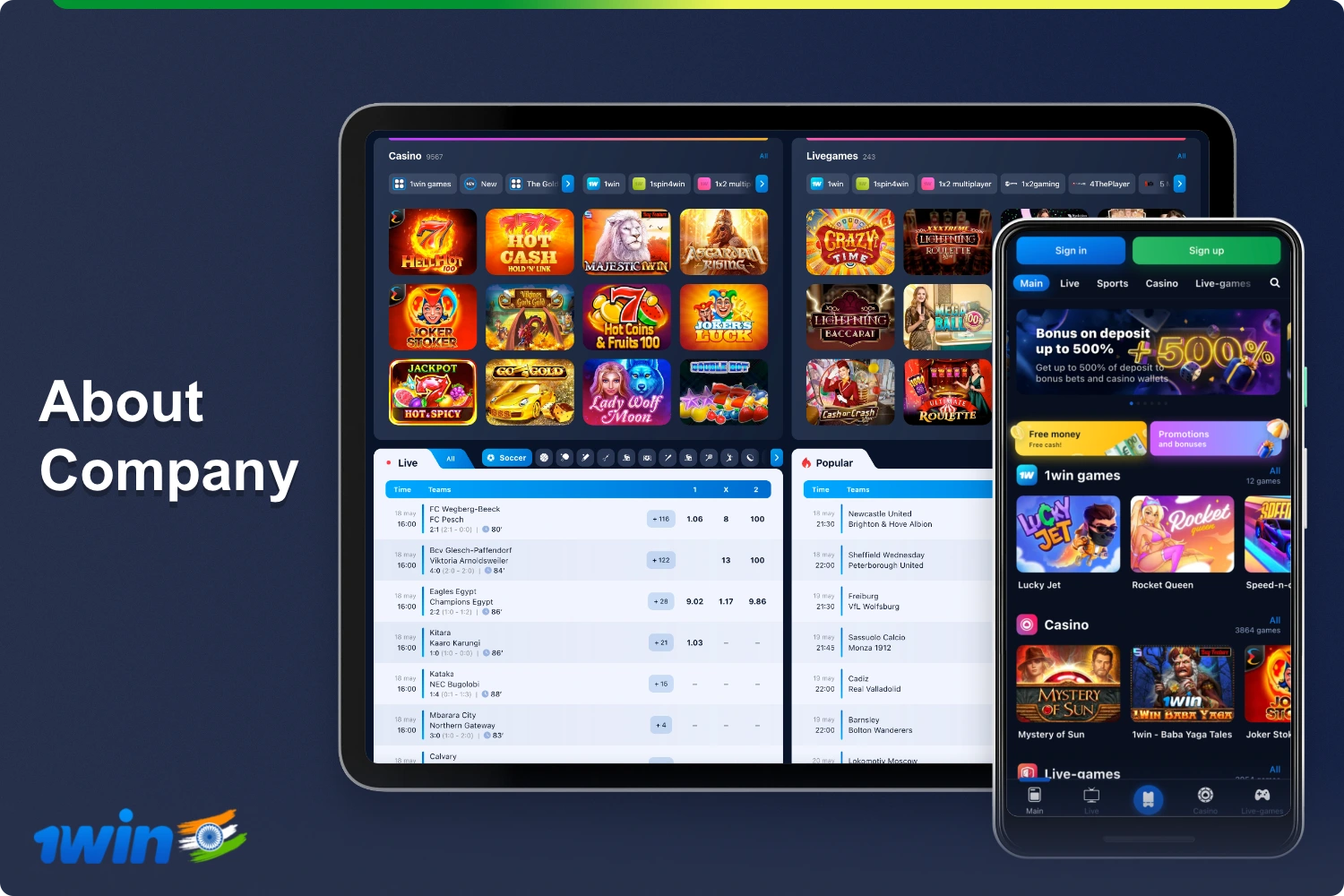 1win offers its Indian customers a user-friendly website and mobile app with 24/7 support