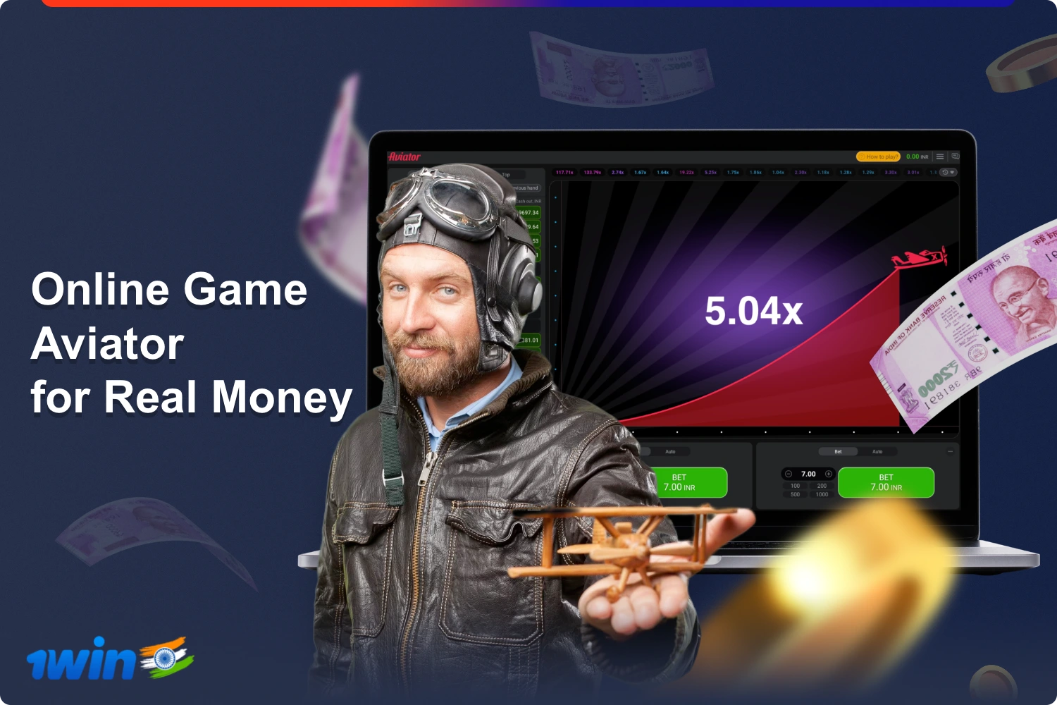 Online game Aviator for real money is available to all users of the casino 1win in India