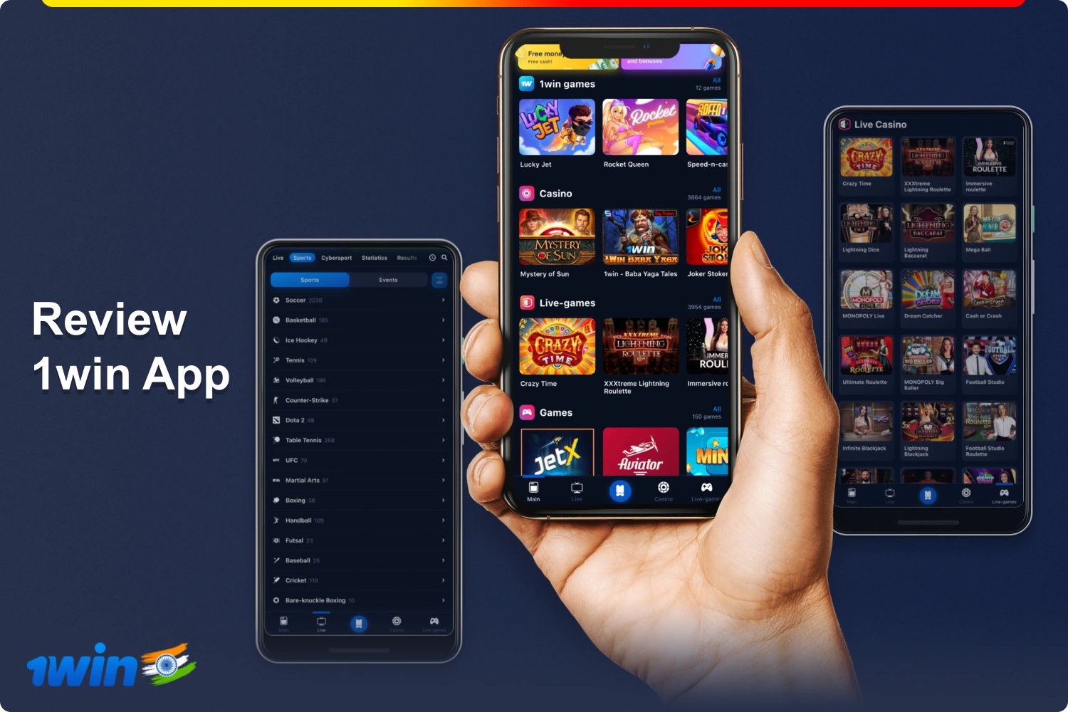 1win mobile app allows Indian users to bet on sports and casinos on the go