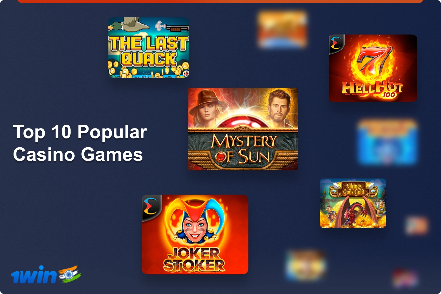 Users 1win from India are invited to play the best Top 10 online casino games